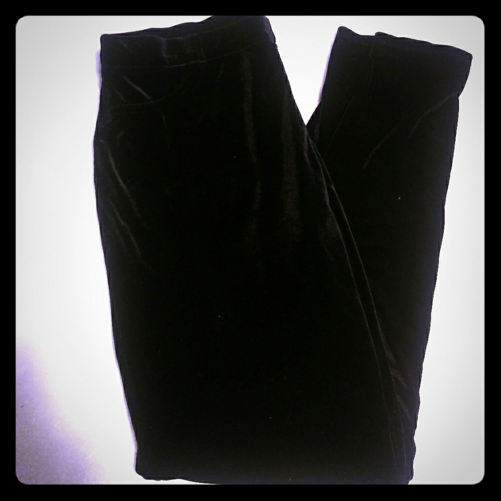 Faux Velvet Jeggings